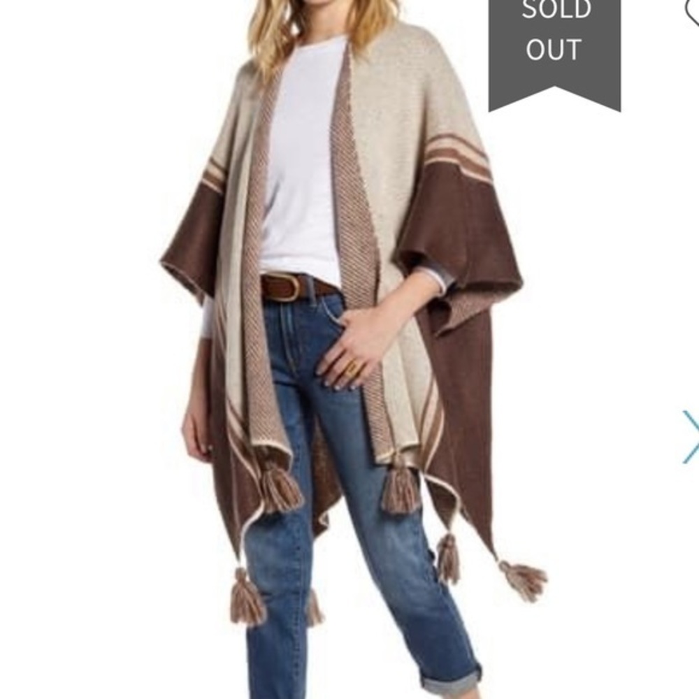 OFFERS? NEW Treasure & Bond Tassel Knit Poncho
